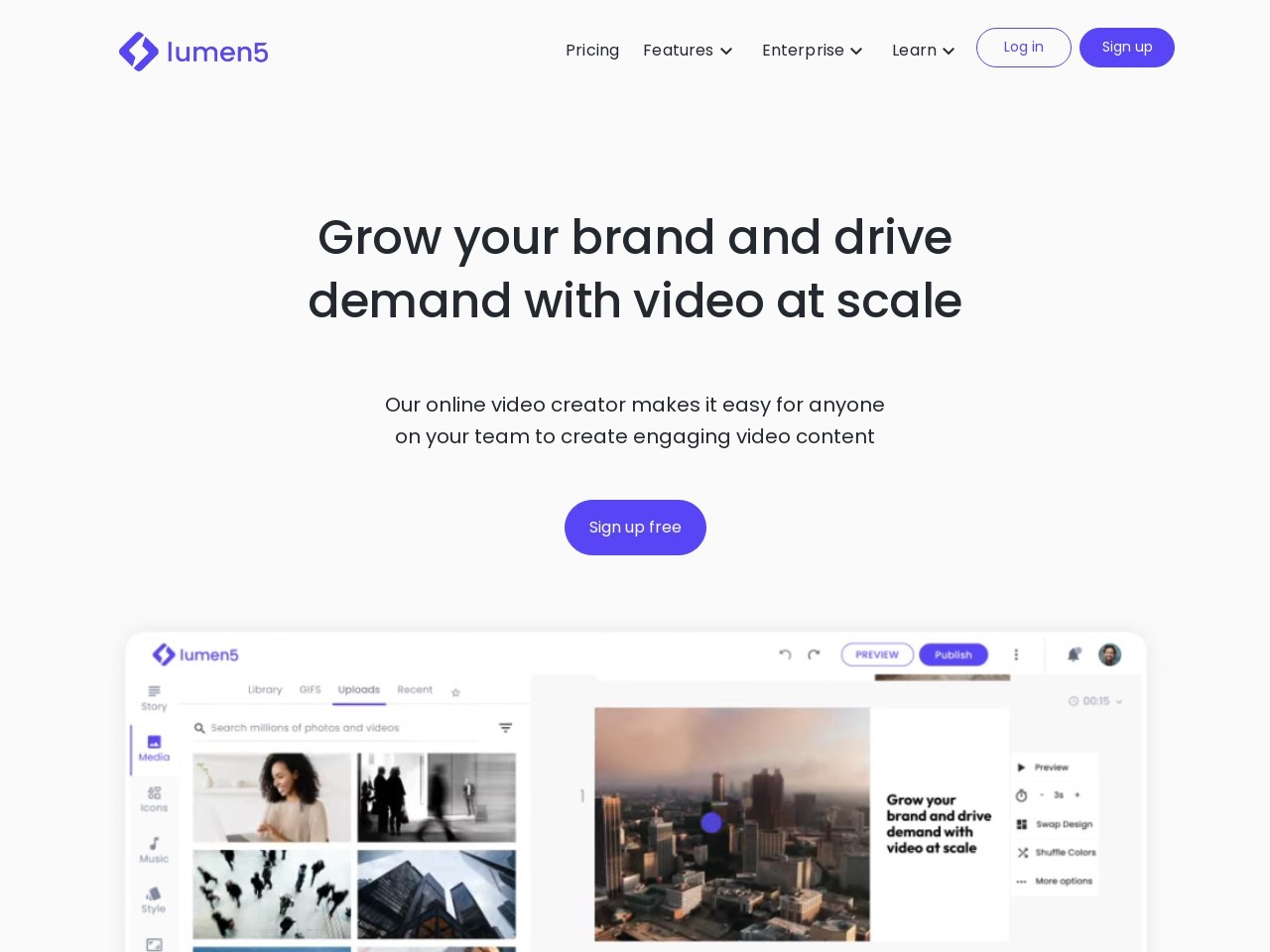點擊放大圖片 Lumen5